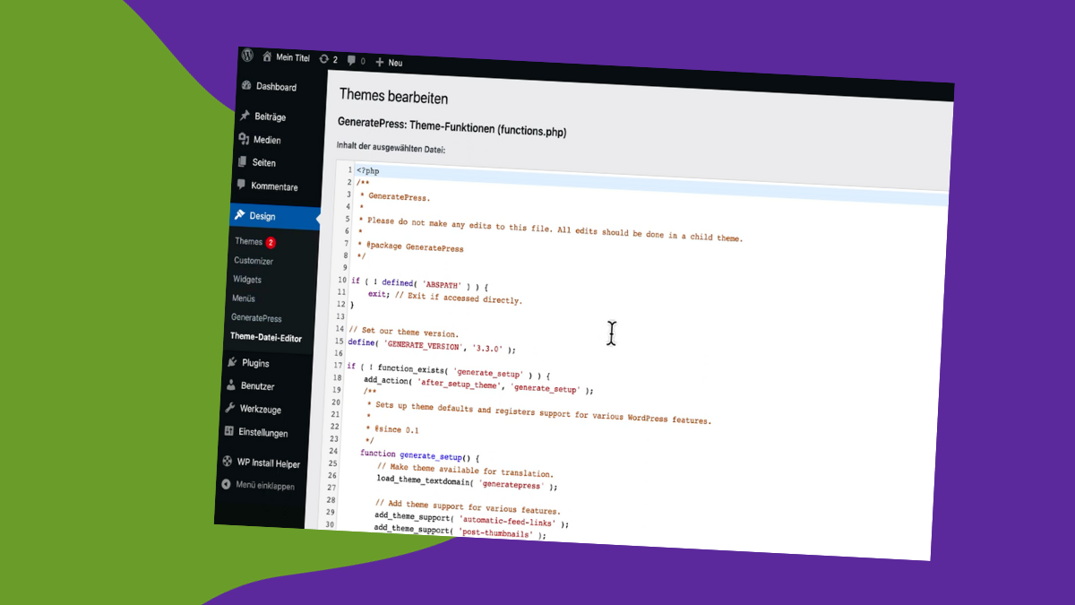 Die WordPress functions.php Datei: Funktion und Verwendung